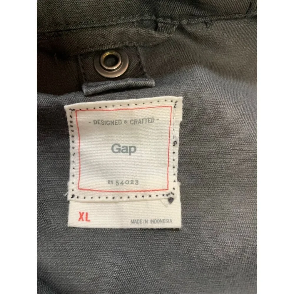 GAP Grey Fur Trim Parka Flint Grey XL